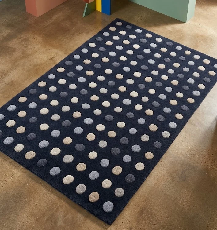 Dotty Rug 200cm x 300cm Navy