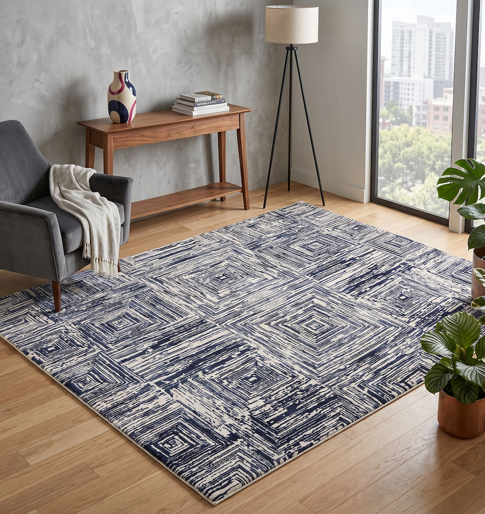 Kuza 120cm x 170cm Portrait Navy