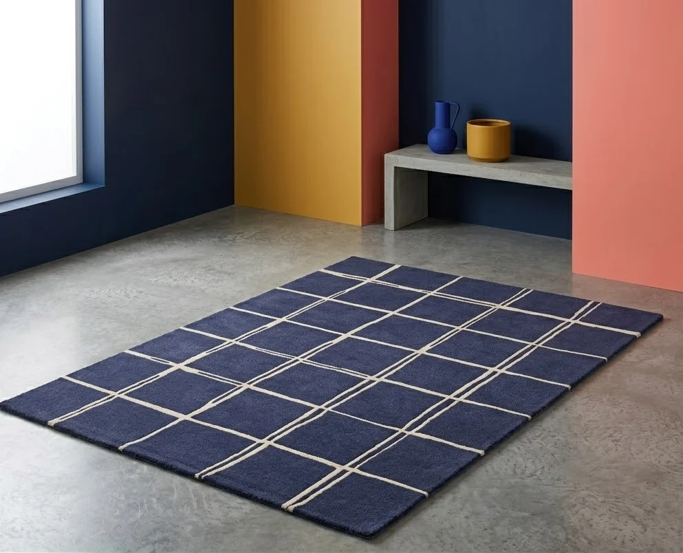Albany Rug 120cm x 170cm Grid Marine