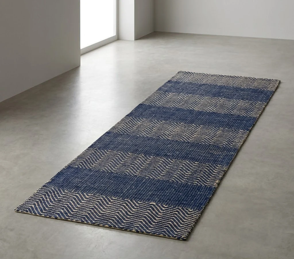Ives Runner 66cm x 200cm Navy Blue