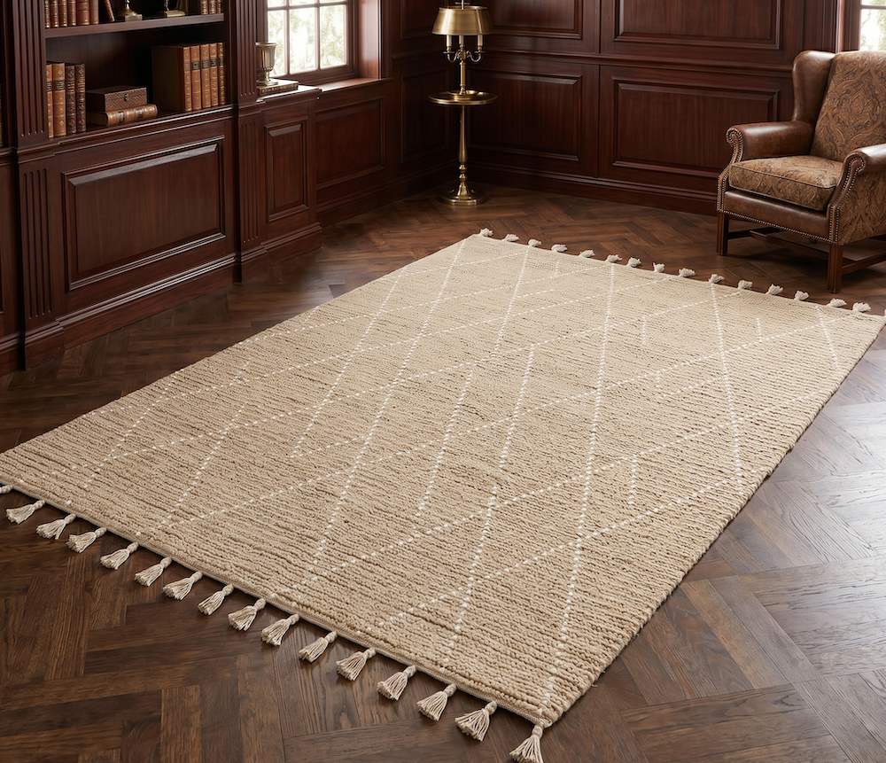 Nepal 160cm x 230cm Sand/Cream Linear Rug