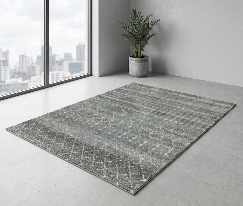 Nova 80cm x 150cm Dark Grey Rug NV34