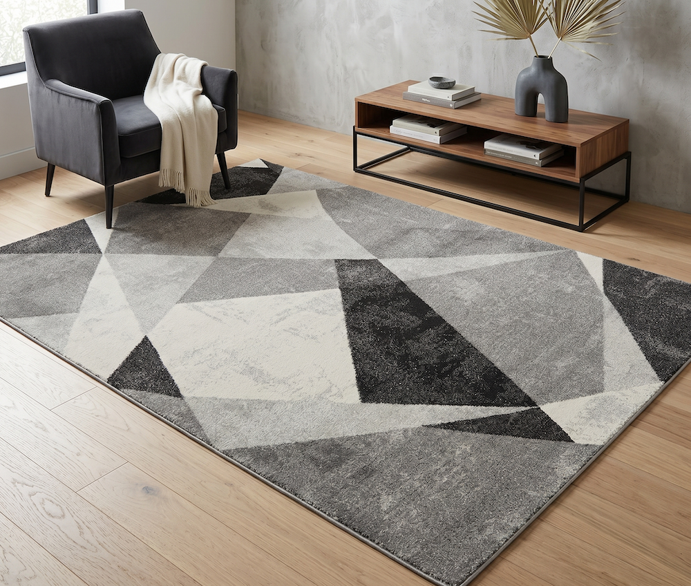 Nova 200cm x 290cm Patio Grey Rug NV02