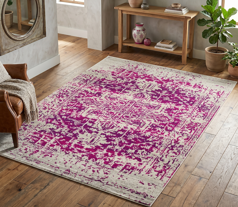 Nova 200cm x 290cm Antique Fuchsia Rug NV08