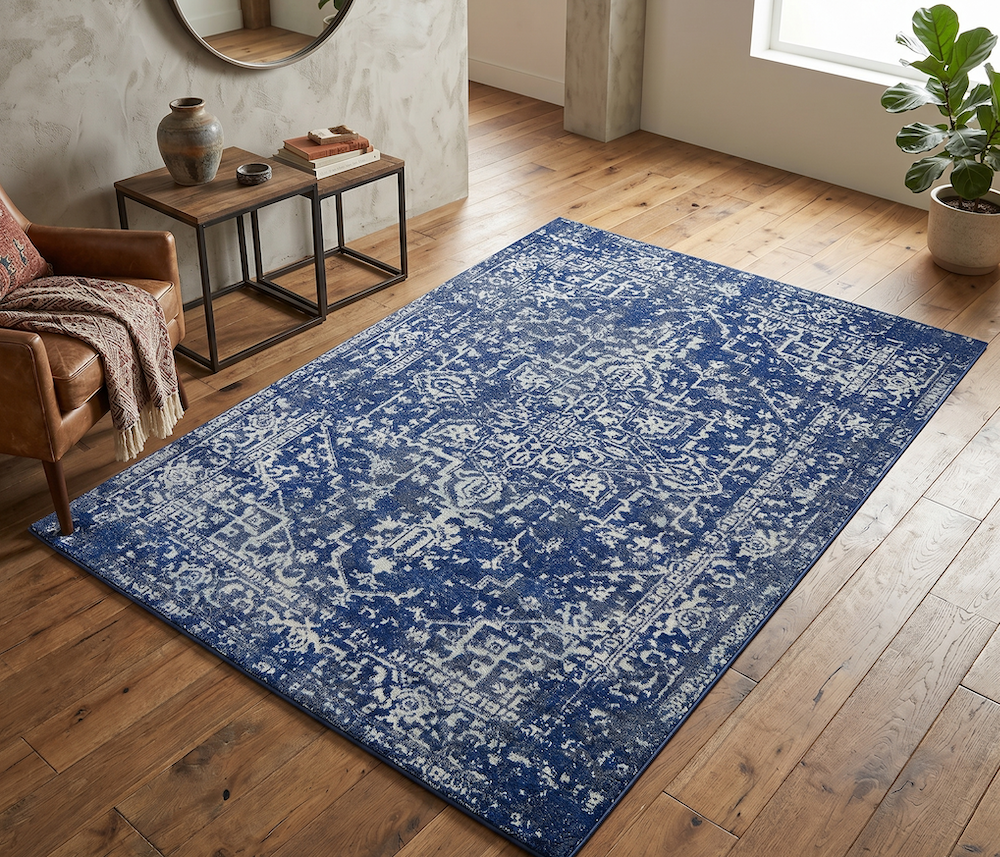 Nova 240cm x 340cm Antique Navy Rug NV11