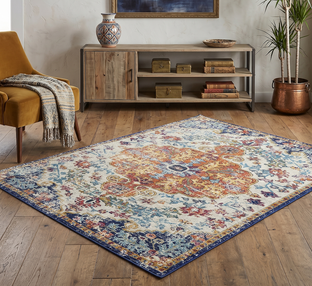 Nova 200cm x 290cm Medallion Multi Rug NV12