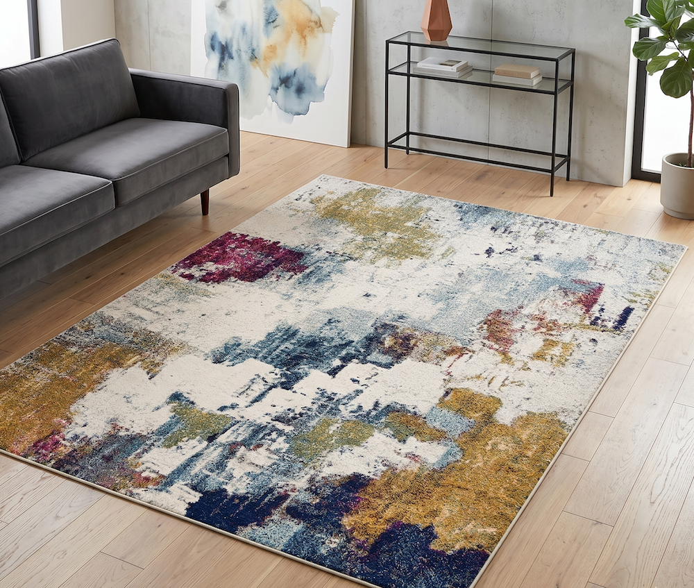 Nova 80cm x 150cm Mustard Multi Rug NV22