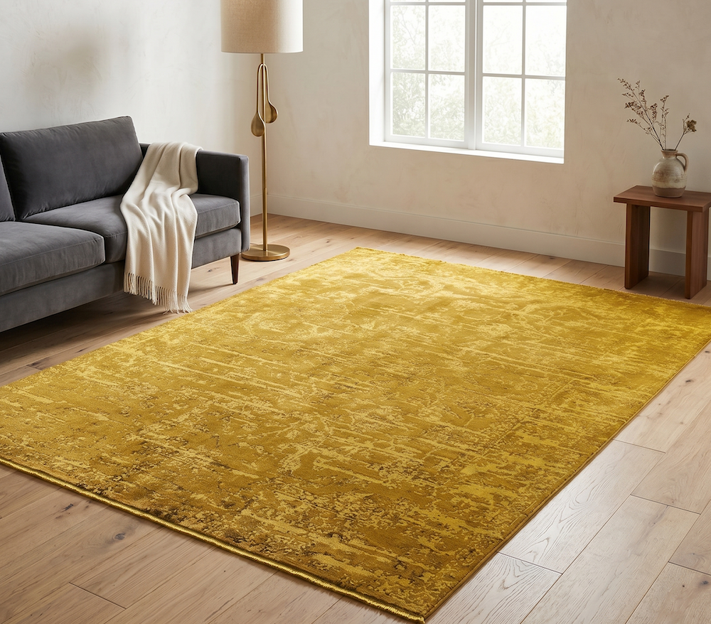 Zehraya 160cm x 230cm ZE09 Gold Abstract