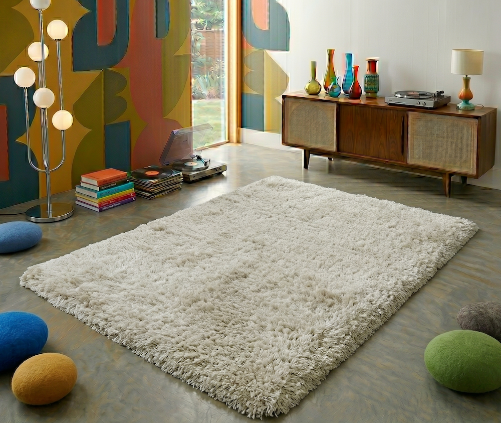 Plush Rug 70cm x 140cm Pearl