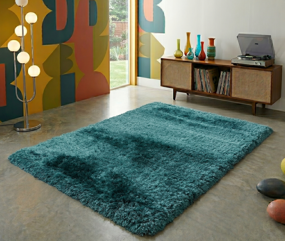 Plush Rug 70cm x 140cm Petrol