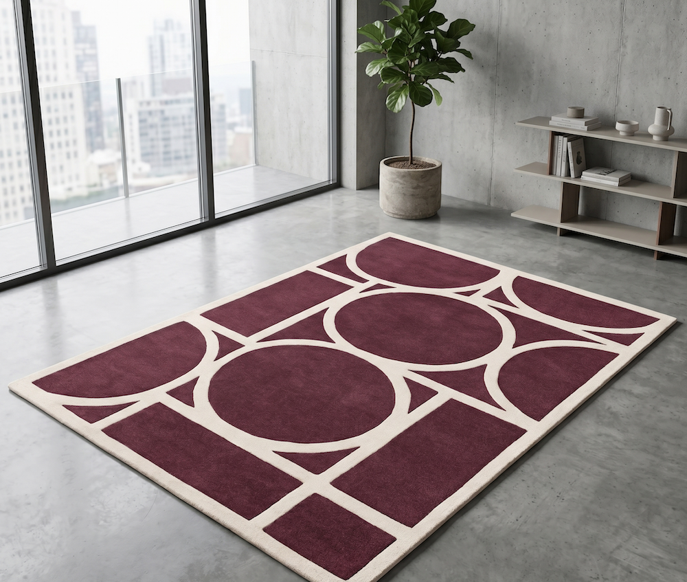 Metro  120cm x 170cm Plum