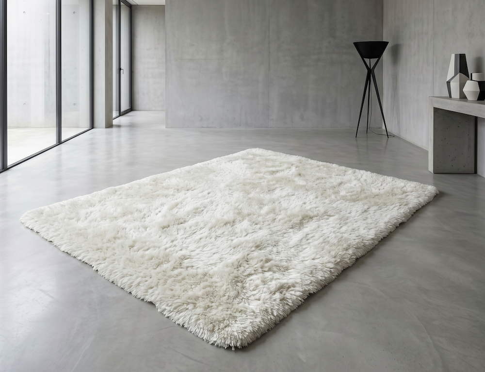 Plush Rug 70cm x 140cm White