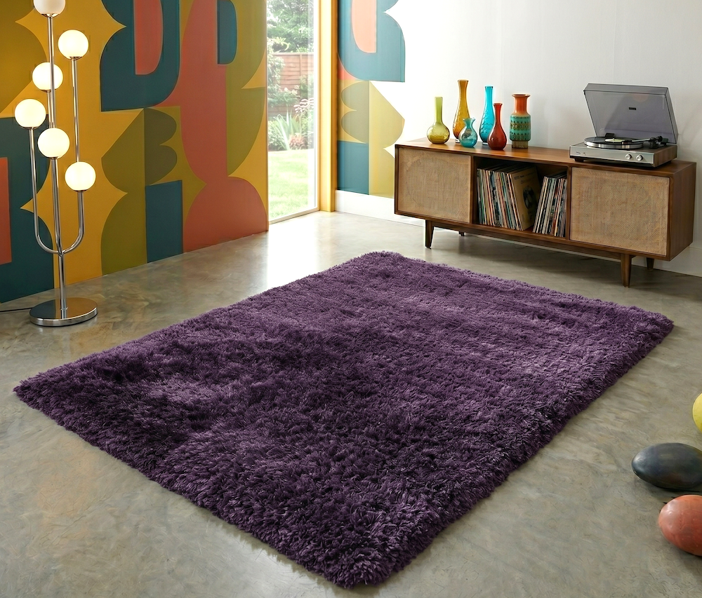 Plush Rug 70cm x 140cm Purple