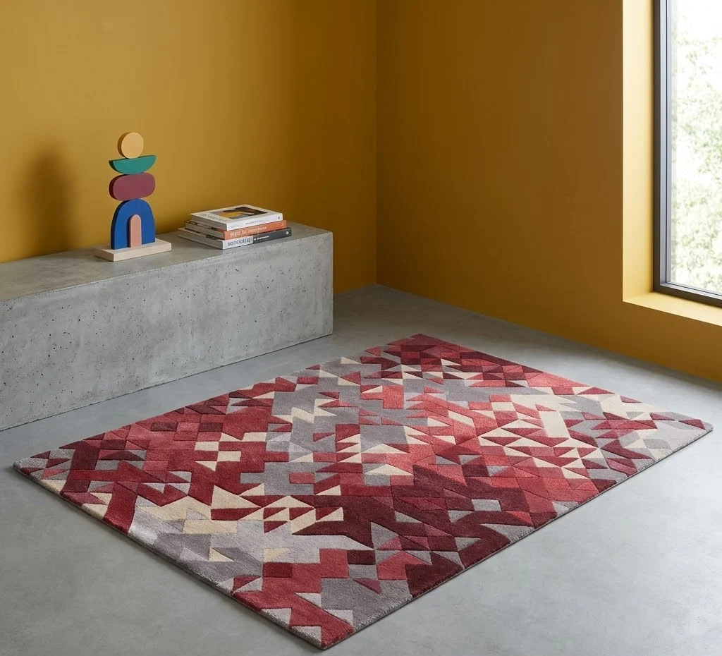 Enigma 120cm x 170cm Red Multi