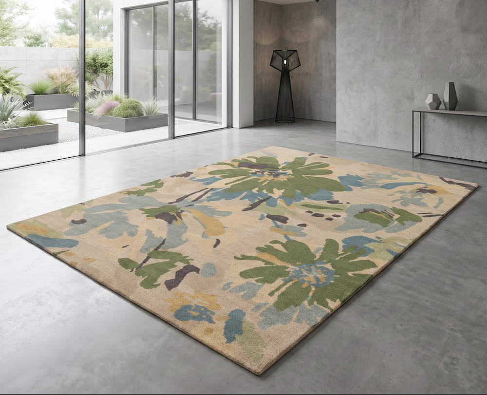 Reef Rug 200cm x 290cm RF11 Floral Green Multi