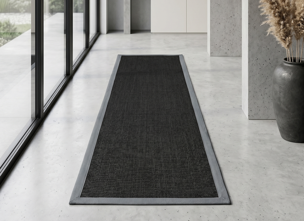 Sisal 68cm x 240cm Black/Grey