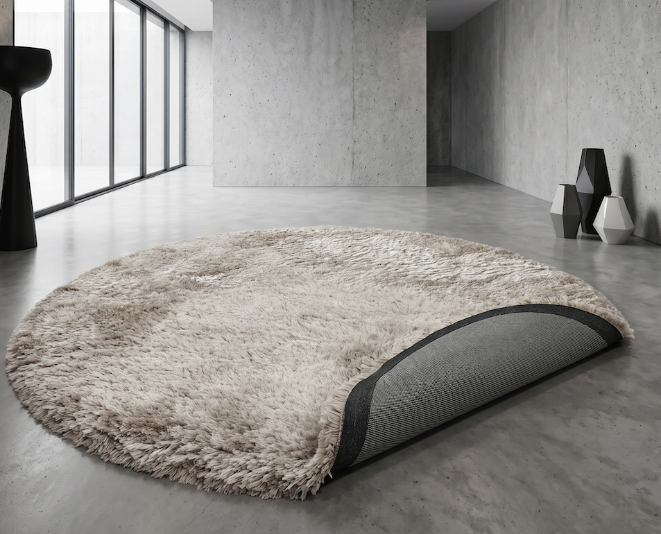 Plush Circle Rug 150cm x 150cm Sand (Circle)