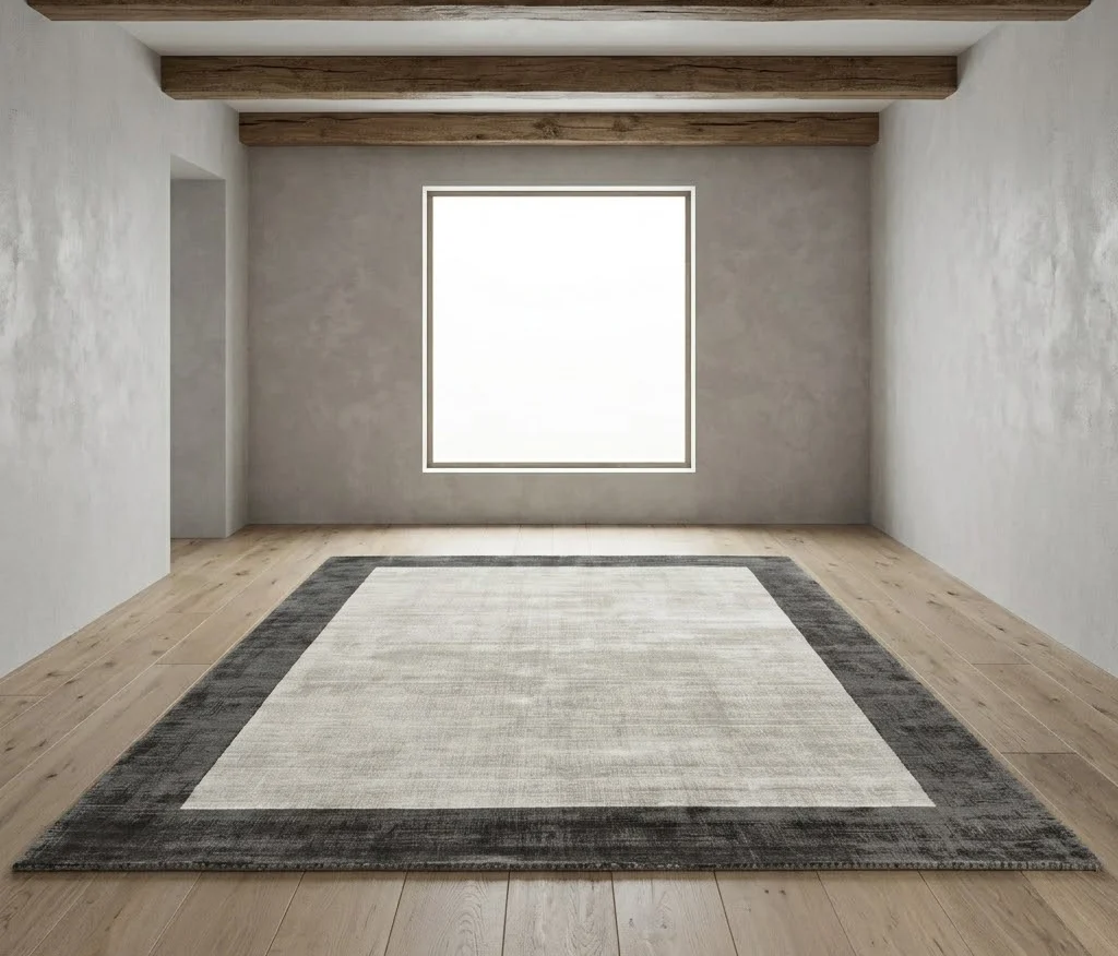Blade Border Rug 120cm x 170cm Charcoal Silver 04