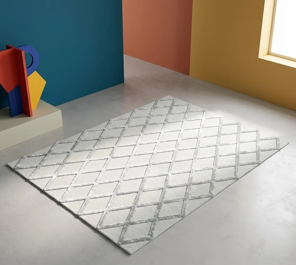 Dixon  160cm x 230cm Silver Diamond
