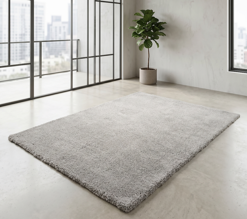 Lulu Soft Touch Rug 120cm x 170cm Silver