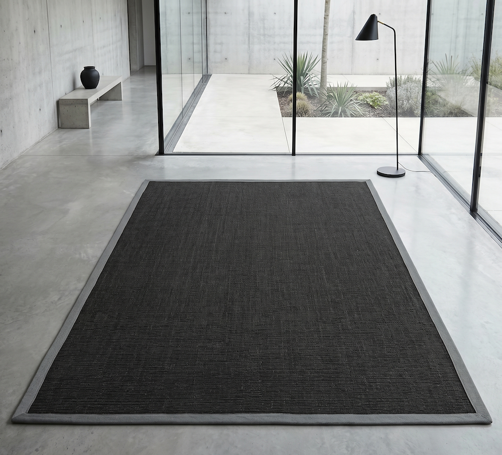 Sisal 120cm x 180cm Black/Grey