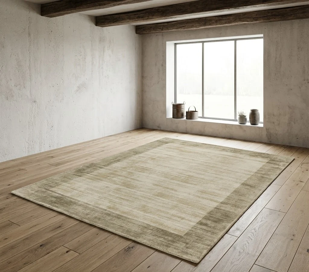 Blade Border Rug 120cm x 170cm Smoke Putty 03