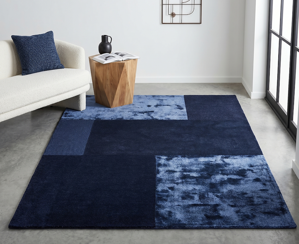 Tate Tonal Textures Rug 120cm x 170cm Navy