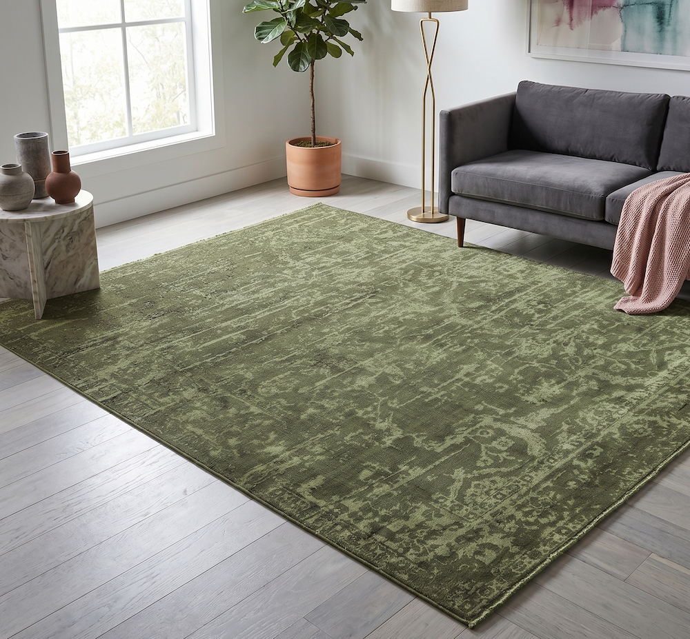 Zehraya 120cm x 180cm ZE06 Green Abstract