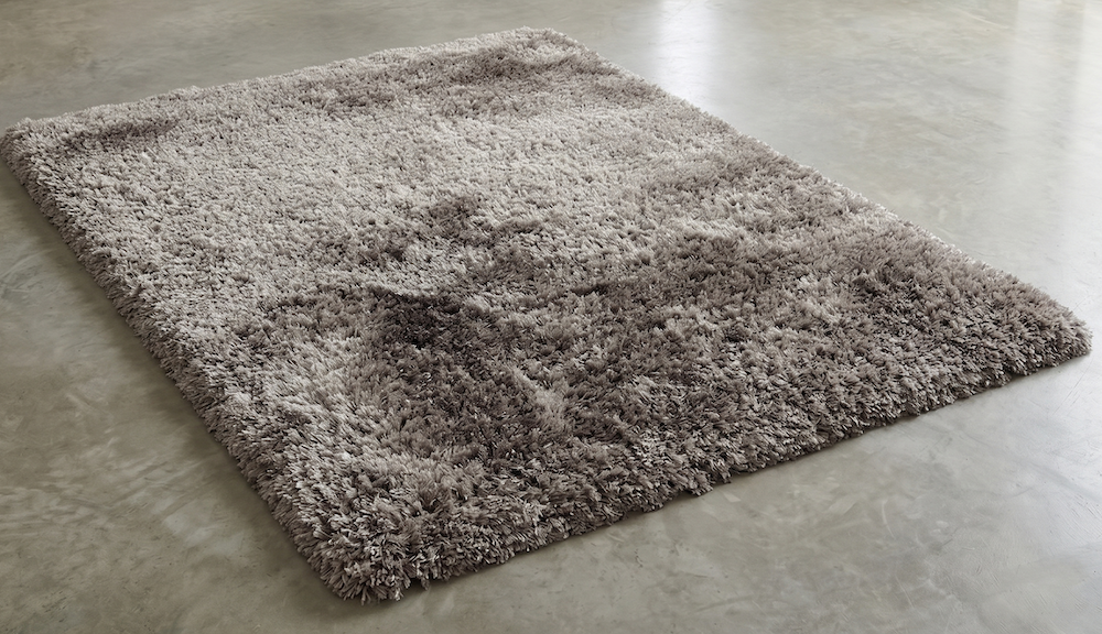 Plush Rug 70cm x 140cm Zinc